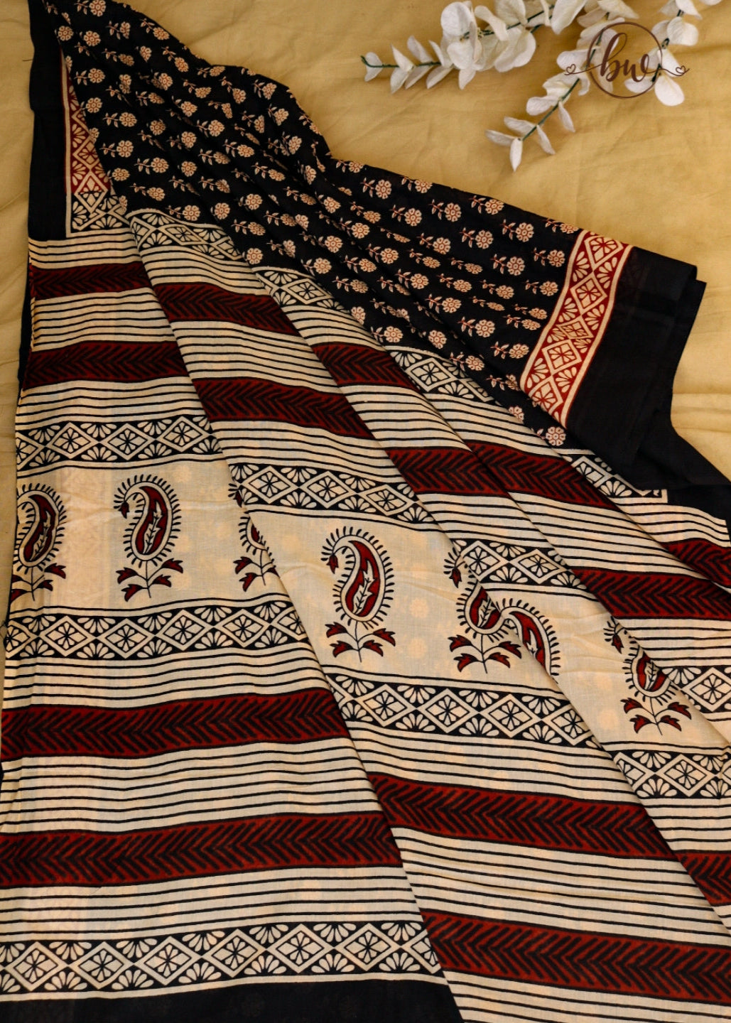 Moonlit Blossom Saree