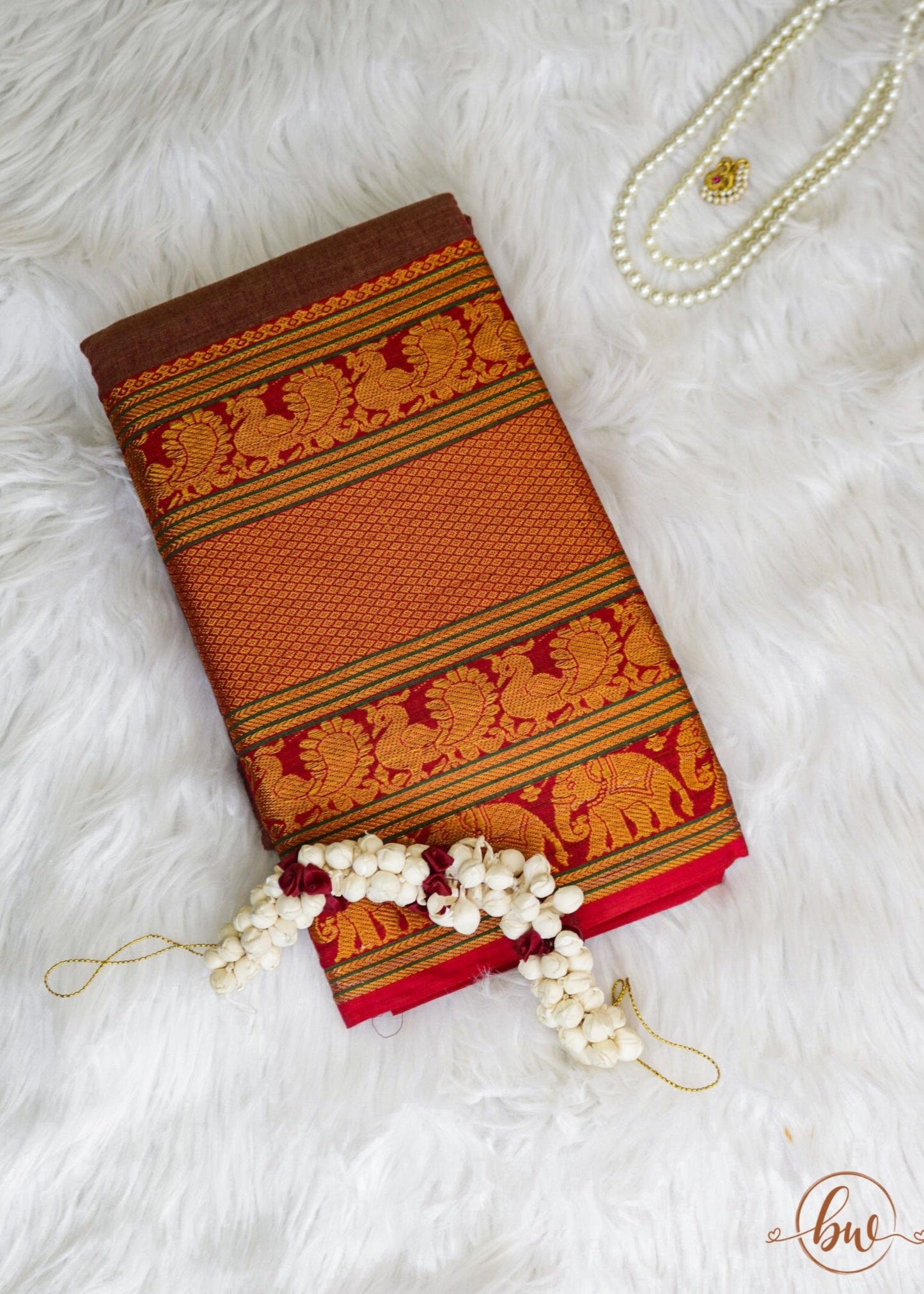 Narayanpeth Splendor Saree Brown