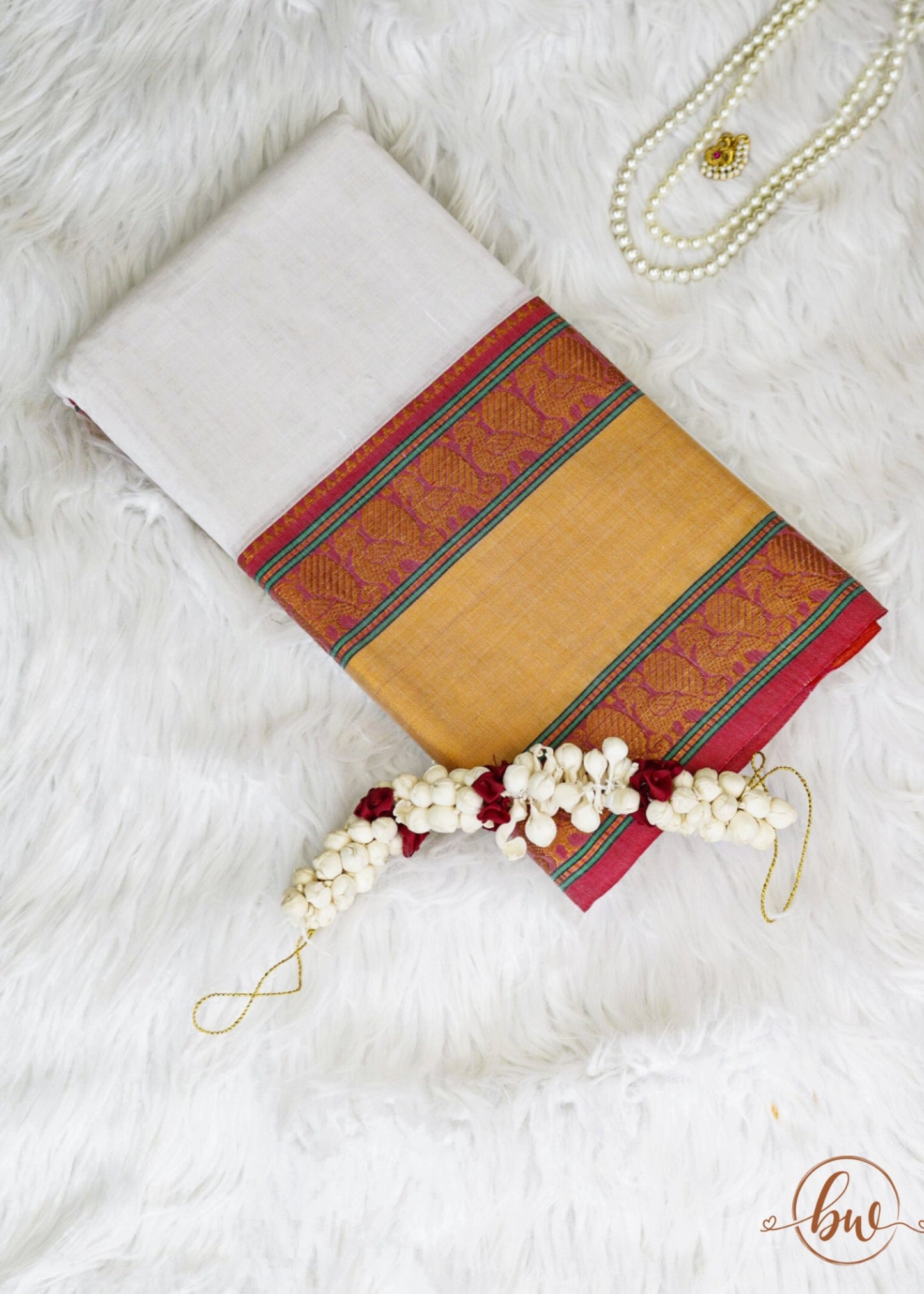 Ruby Rimmed Saree