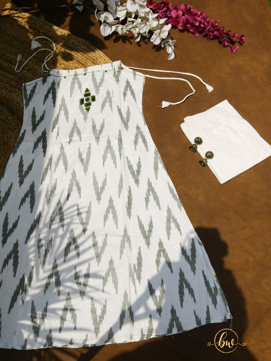 Swapnalata Spaghetti Strap Cotton Kurta Set