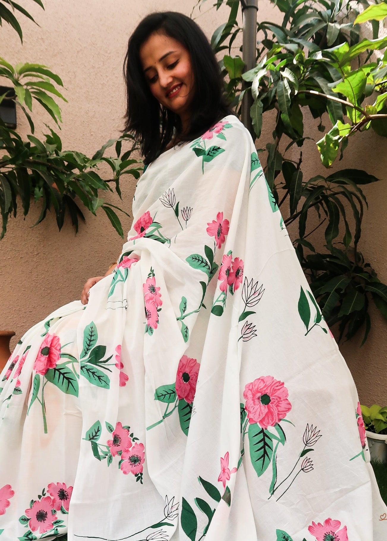 Wild Rose Saree